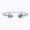 Caroline Svedbom Armband Caroline Svedbom Petite Drop Armband/ Lapis (Rhodium)