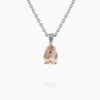 Caroline Svedbom Petite Drop Halsband / Light Silk (Rhodium)