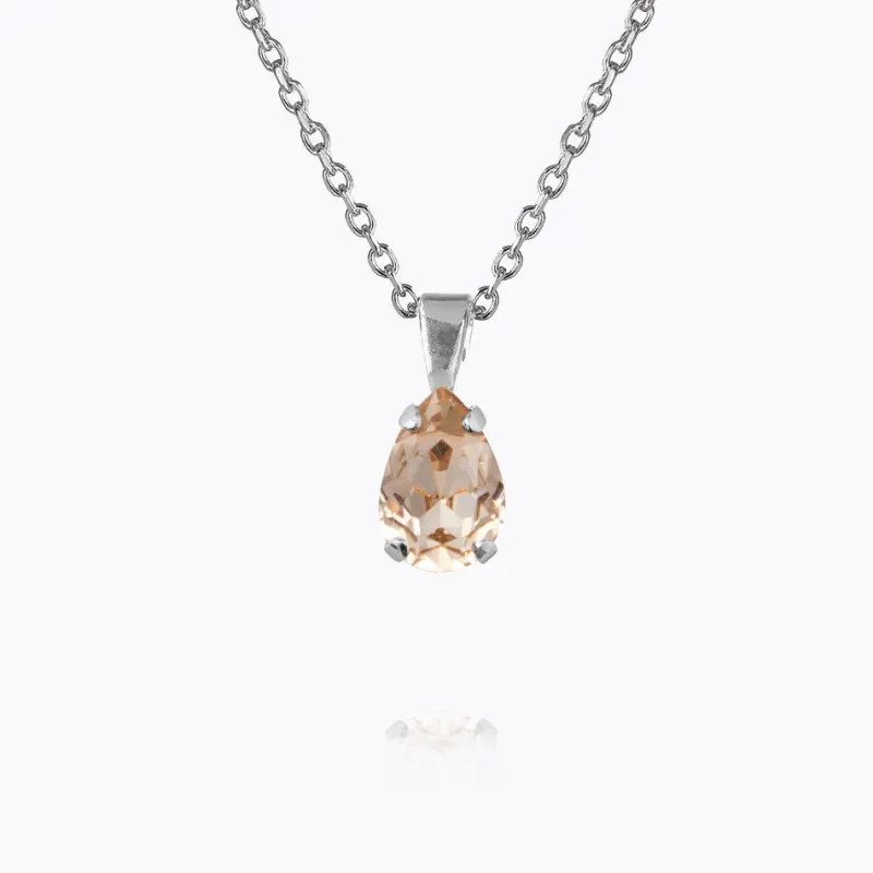 Caroline Svedbom Petite Drop Halsband / Light Silk (Rhodium)