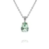 Caroline Svedbom Petite Drop Halsband / Chrysolite (Rhodium)