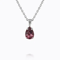 Caroline Svedbom Petite Drop Halsband / Iris (Rhodium)