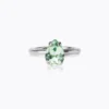 Caroline Svedbom Petite Drop Ring / Chrysolite (Rhodium)