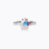 Caroline Svedbom Petite Drop Ring / Aurore Boreale (Rhodium)