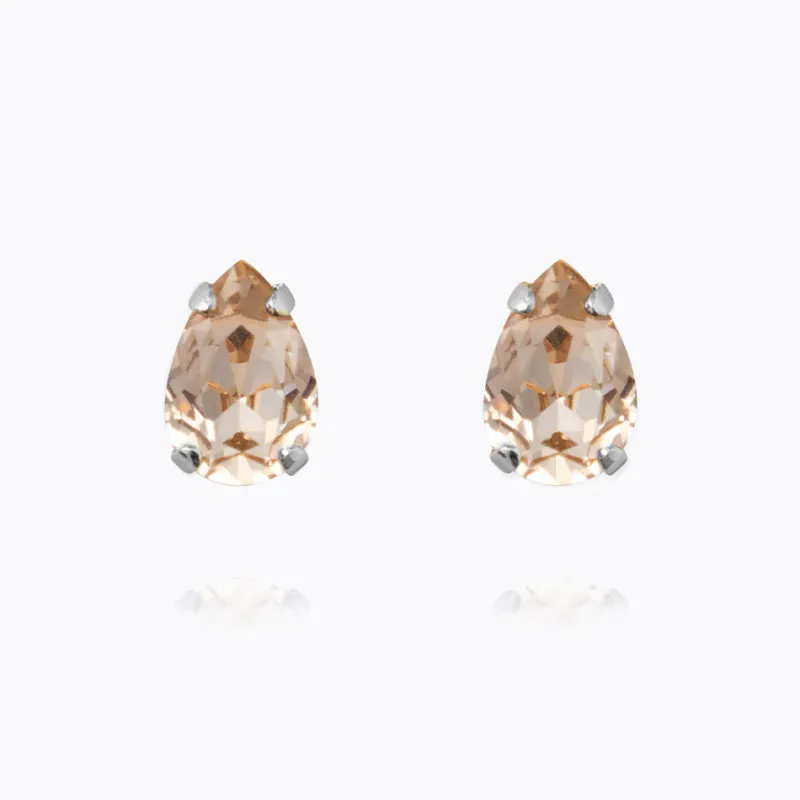 Caroline Svedbom Petite Drop Örhängen / Light Silk (Rhodium)