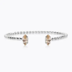Caroline Svedbom Armband Caroline Svedbom Petite Navette Armband / Light Silk (Rhodium)