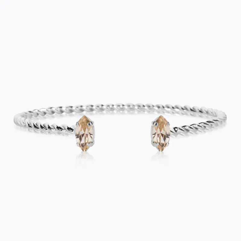 Caroline Svedbom Armband Caroline Svedbom Petite Navette Armband / Light Silk (Rhodium)
