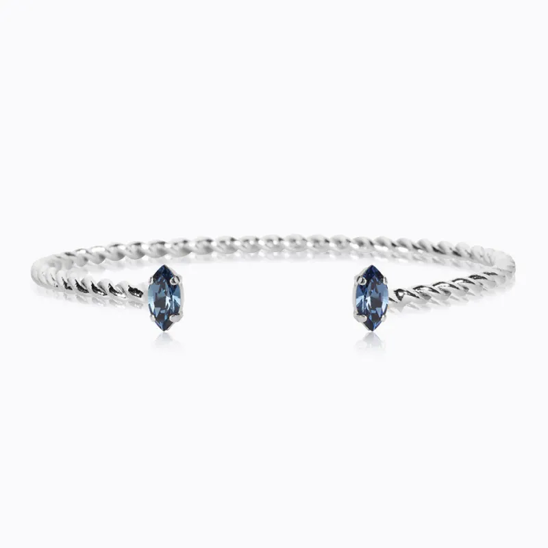 Caroline Svedbom Armband Caroline Svedbom Petite Navette Armband / Denim Blue (Rhodium)