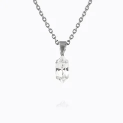Caroline Svedbom Petite Navette Halsband / Crystal (Rhodium)