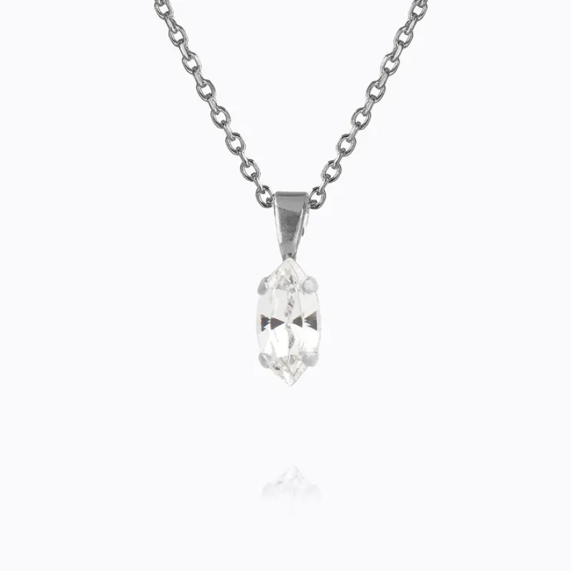 Caroline Svedbom Petite Navette Halsband / Crystal (Rhodium)