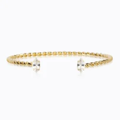 Caroline Svedbom Armband Caroline Svedbom Petite Navette Armband / Crystal (Guld)