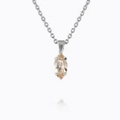 Caroline Svedbom Petite Navette Halsband / Light Silk (Rhodium)