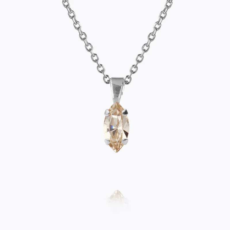 Caroline Svedbom Petite Navette Halsband / Light Silk (Rhodium)