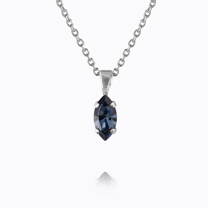 Caroline Svedbom Halsband Caroline Svedbom Petite Navette Halsband/ Denim Blue (Rhodium)