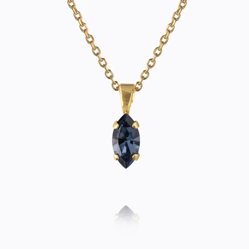 Caroline Svedbom Halsband Caroline Svedbom Petite Navette Halsband/ Denim Blue (Guld)