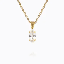Caroline Svedbom Petite Navette Halsband / Crystal (Guld)