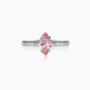 Caroline Svedbom Petite Navette Ring / Light Rose (Rhodium)