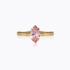 Caroline Svedbom Petite Navette Ring / Light Rose (Guld)