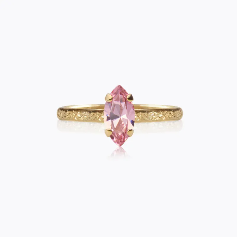 Caroline Svedbom Petite Navette Ring / Light Rose (Guld)
