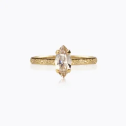 Caroline Svedbom Petite Navette Ring / Light Silk (Guld)