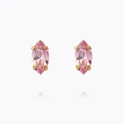 Caroline Svedbom Petite Navette Örhängen / Light Rose (Guld)