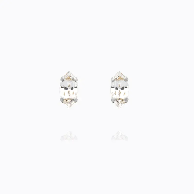 Caroline Svedbom Petite Navette Örhängen/ Crystal (Rhodium)