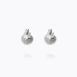 Caroline Svedbom Petite Shell Örhängen / Crystal (Rhodium)