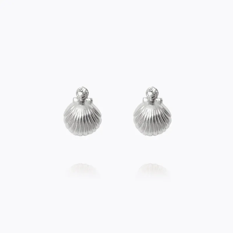 Caroline Svedbom Petite Shell Örhängen / Crystal (Rhodium)