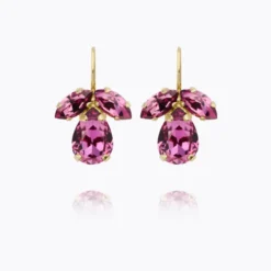 Caroline Svedbom Petite Timo Örhängen, Dark Rose – Guld