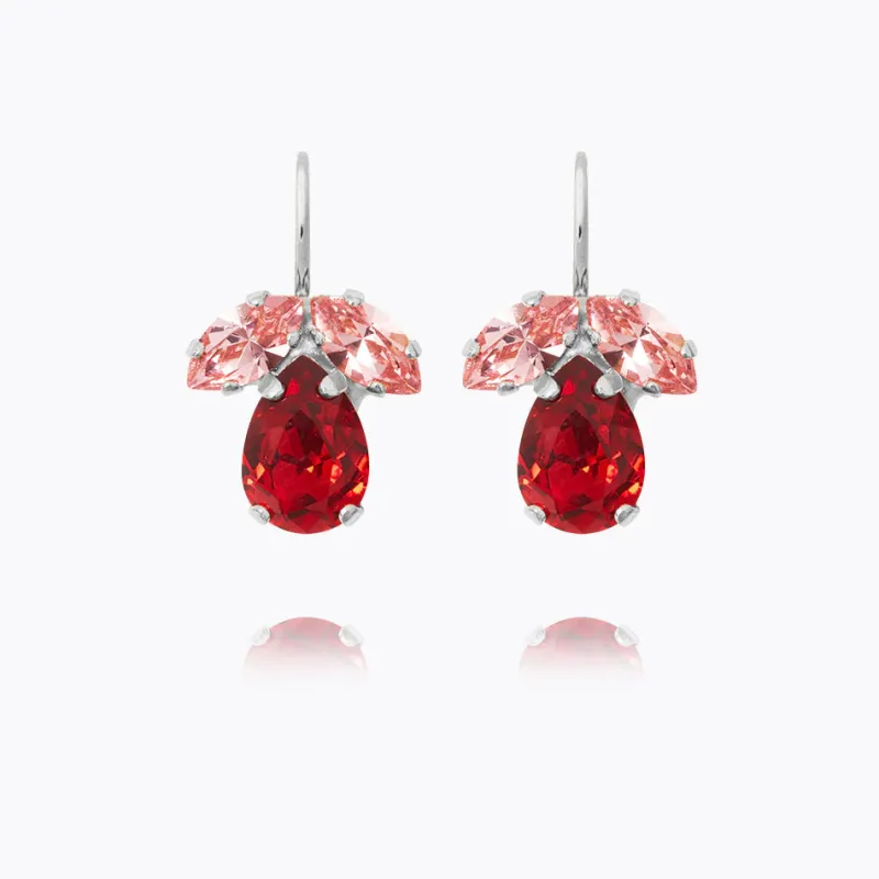 Caroline Svedbom Petite Timo Örhängen / Scarlet Combo (Rhodium)