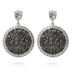 Caroline Svedbom Örhängen Alexandra Crystal Rocks Metallic Light (Rhodium)
