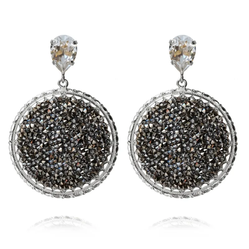Caroline Svedbom Örhängen Alexandra Crystal Rocks Metallic Light (Rhodium)