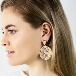 Caroline Svedbom Örhängen Alexandra Silk (Rhodium)