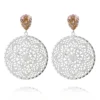 Caroline Svedbom Örhängen Alexandra Vintage Rose (Rhodium)