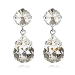 Caroline Svedbom Örhängen Classic Drop Crystal (Rhodium)