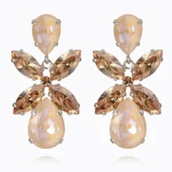 Caroline Svedbom Örhängen Dione / Ivory Creme Delite Combo (Rhodium)