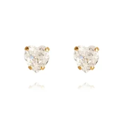 Caroline Svedbom Örhängen Heart Crystal (Guld)