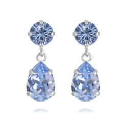 Caroline Svedbom Örhängen Mini Drop Light Sapphire (Rhodium)