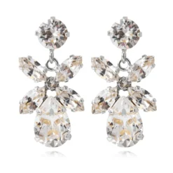 Caroline Svedbom Örhängen Mini Dione Crystal (Rhodium)