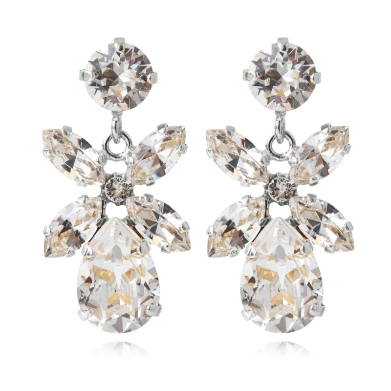 Caroline Svedbom Örhängen Mini Dione Crystal (Rhodium)