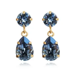 Caroline Svedbom Örhängen Mini Drop Denim Blue (Guld)