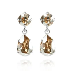 Caroline Svedbom Örhängen Mini Drop Golden Shadow (Rhodium)