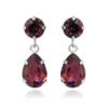 Caroline Svedbom Örhängen Mini Drop Burgundy (Rhodium)