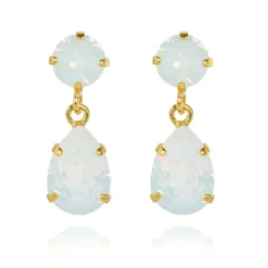 Caroline Svedbom Örhängen Mini Drop White Opal (Guld)
