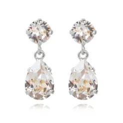 Caroline Svedbom Örhängen Mini Drop Crystal (Rhodium)