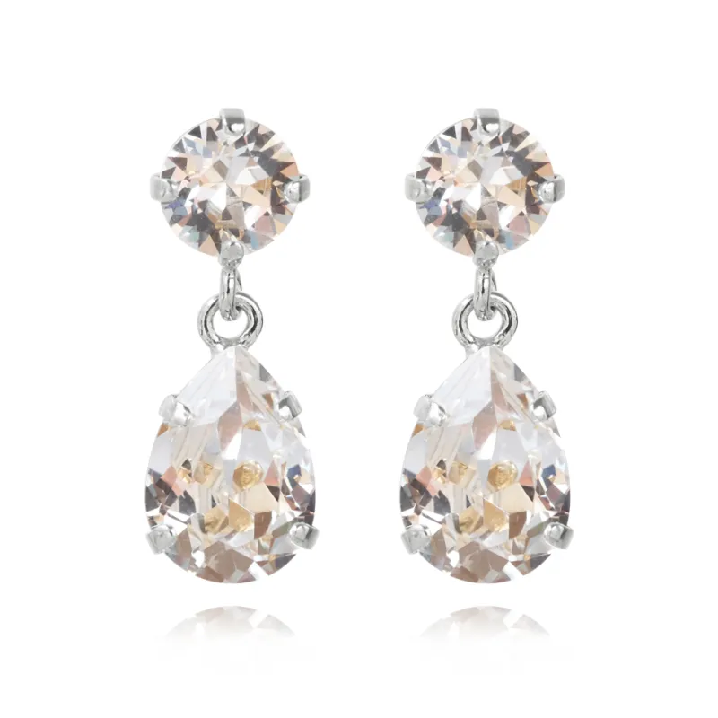 Caroline Svedbom Örhängen Mini Drop Crystal (Rhodium)