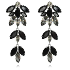 Caroline Svedbom Örhängen Nyx Jet Black Diamond (Rhodium)