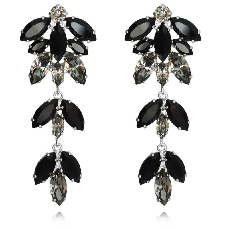 Caroline Svedbom Örhängen Nyx Jet Black Diamond (Rhodium)