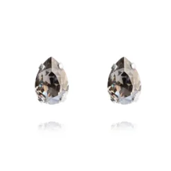 Caroline Svedbom Örhängen Petite Drop Stud Black Diamond (Rhodium)