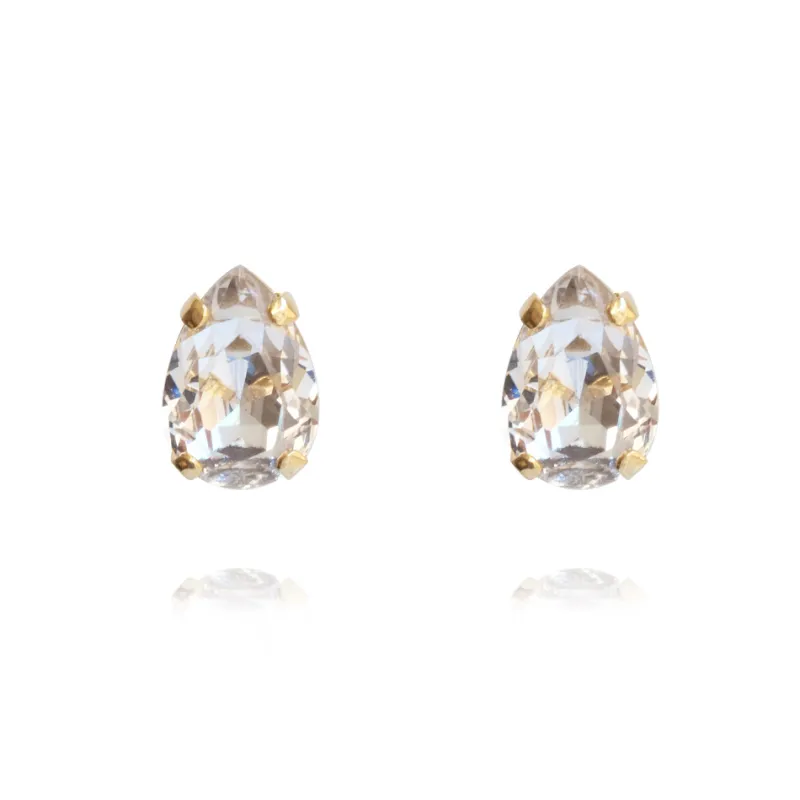 Caroline Svedbom Örhängen Petite Drop Stud Crystal (Guld)