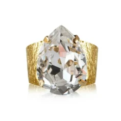 Caroline Svedbom Ring Classic Drop Crystal (Guld)